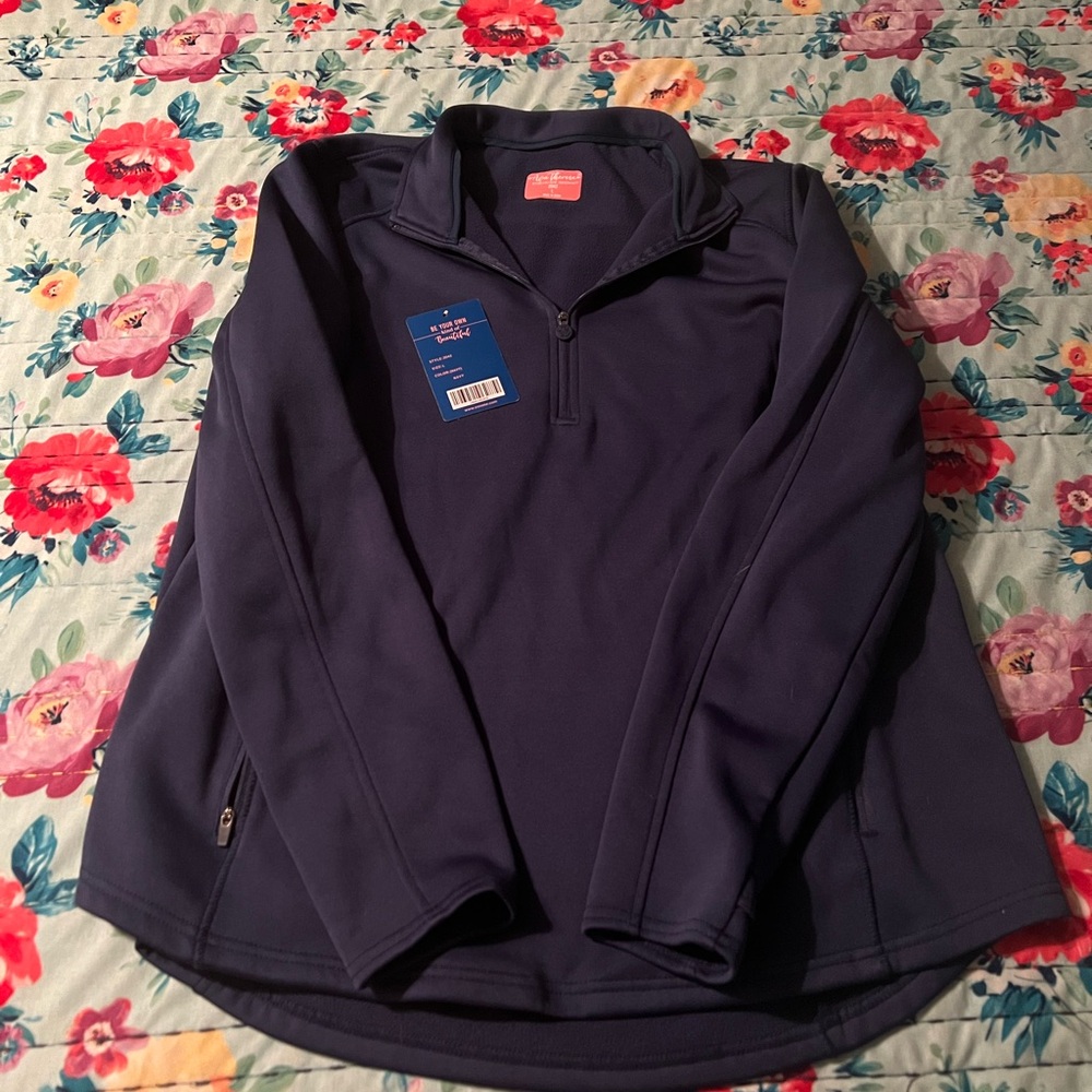 Navy Quarter-Zip Pullover